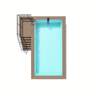 Ground Container Pools Prefab zwembad gemaakt van samengestelde stalen platen en FRP
