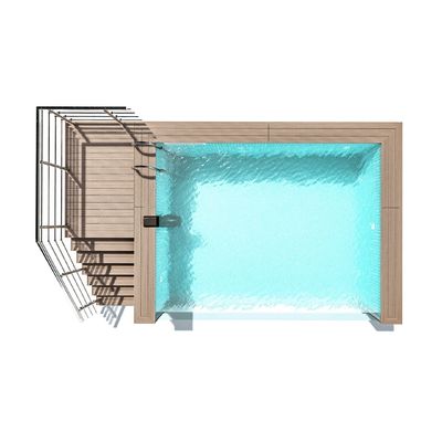Hoog lichttransmissie Buitenbouw Prefabricated Fiberglass Container zwembad