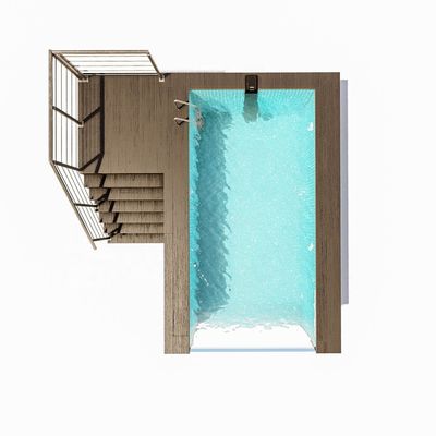 Voorgefabriceerd zwembad van glasvezel met een hoge lichttransmissie voor buiten recreatie