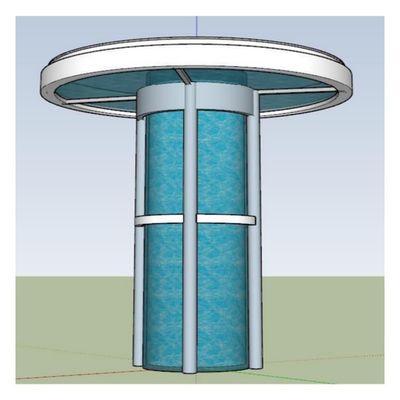 Acrylpaneeldikte 30 mm 950 mm buitenacrylplaat voor zwembad