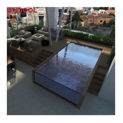 Buitenshuis geprefabriceerd acryl zwembadvenster met UV-bescherming en overstroming