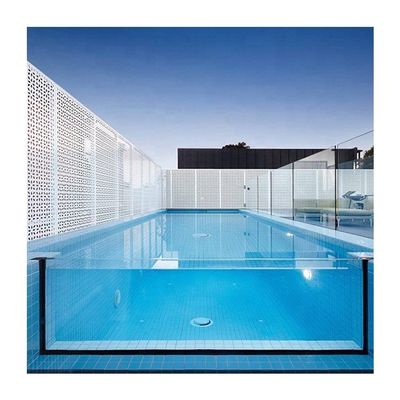 Doorzichtige glazen wand boven de grond zwembad met acryl plexi en PMMA acryl zwembad