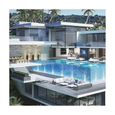 Zoutwater zwembad helder dikke container spa plexiglas paneel oneindig acryl zwembad