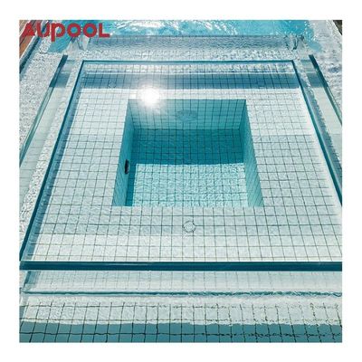 Acryl glasvezel boven de grond Sky Pool voor luxe outdoor oceanarium ervaring