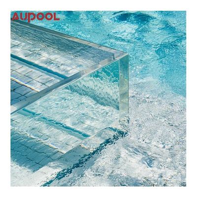 Acryl glasvezel boven de grond Sky Pool voor luxe outdoor oceanarium ervaring